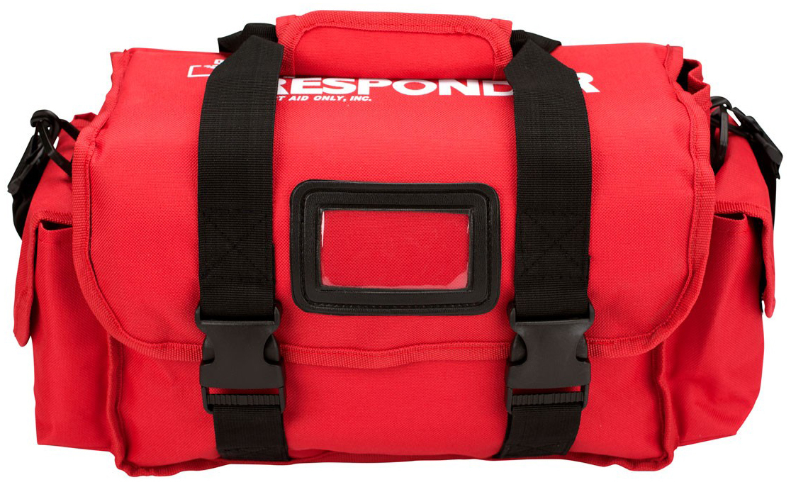 AU3520FR First Aid Only® Red Nylon Portable Medium 158 Piece First Responder Bag